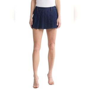 Flying Angel Denim Pleated Skort